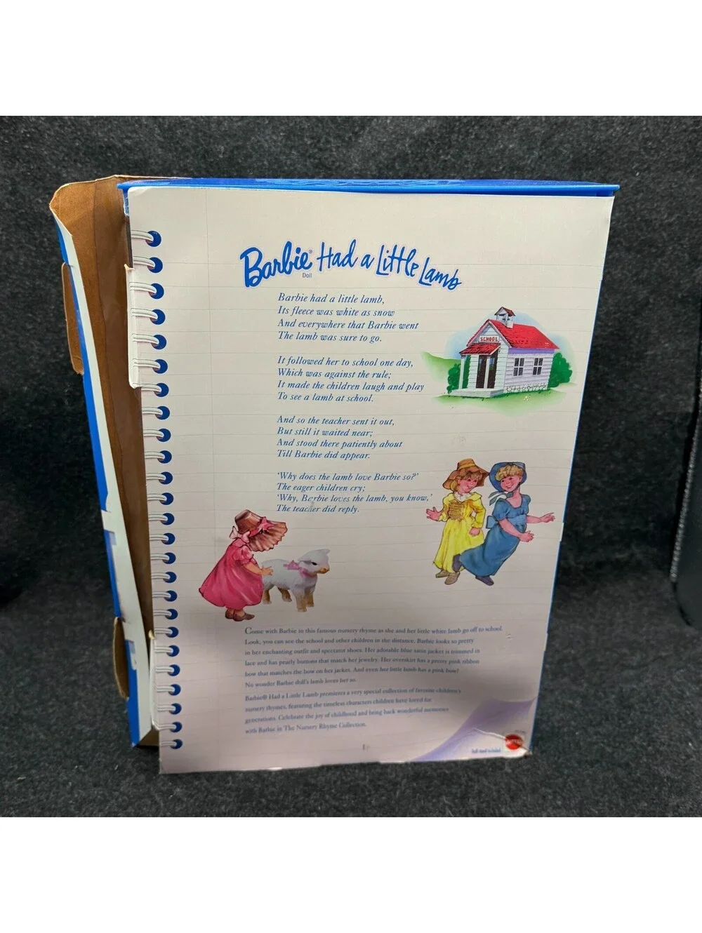 Barbie Had a Little Lamb Collector Edition 1998 Mattel Nursery Rhyme Doll NIB